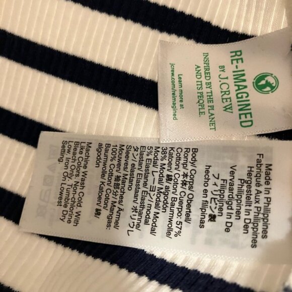 Striped navy and White Blouse - Picture 6 of 6